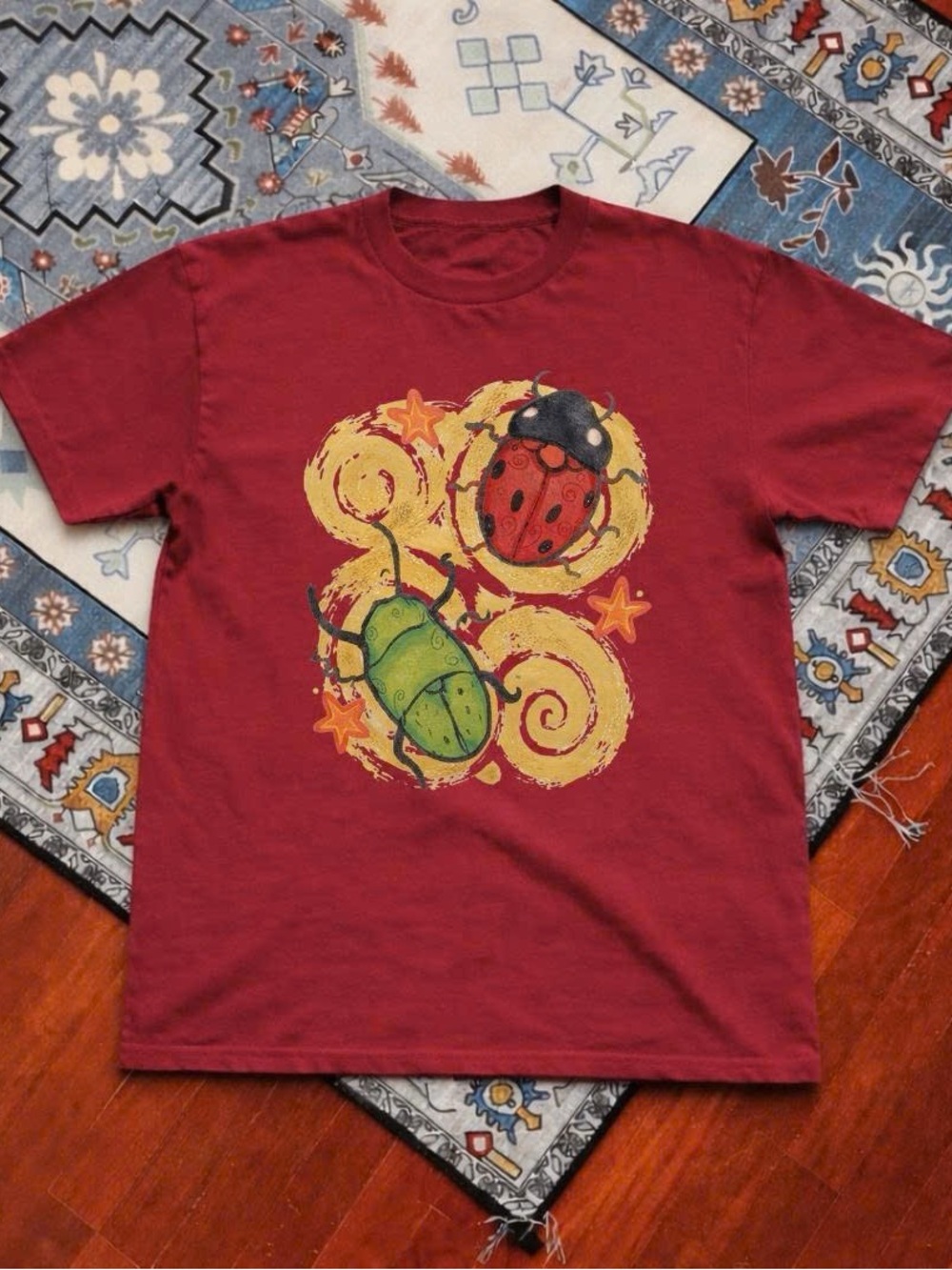 Red Short-Sleeve Beetle Graphic Tee